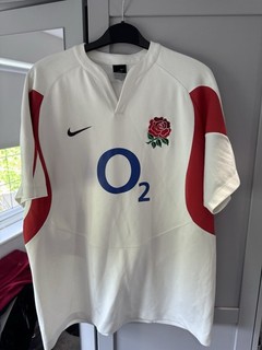 England Rugby White Nike Shirt XL O2