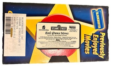 Sesame Street Zoe s Dance Moves VHS Tape Video Learn Music PBS Kids Blockbuster