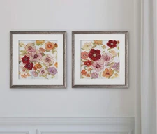 Wexford Home Avant Garden -2 Piece Set Art Print, 16X16, Silver