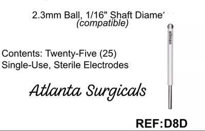 D8D- Tungsten Ball Electrode - 2.33 mm -Twenty-Five (25) Disposable