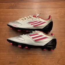 ADIDAS F-10 TRX FG SOCCER SHOES/CLEATS Women Sz 9 White, Gray, Pink, G60181 UEC
