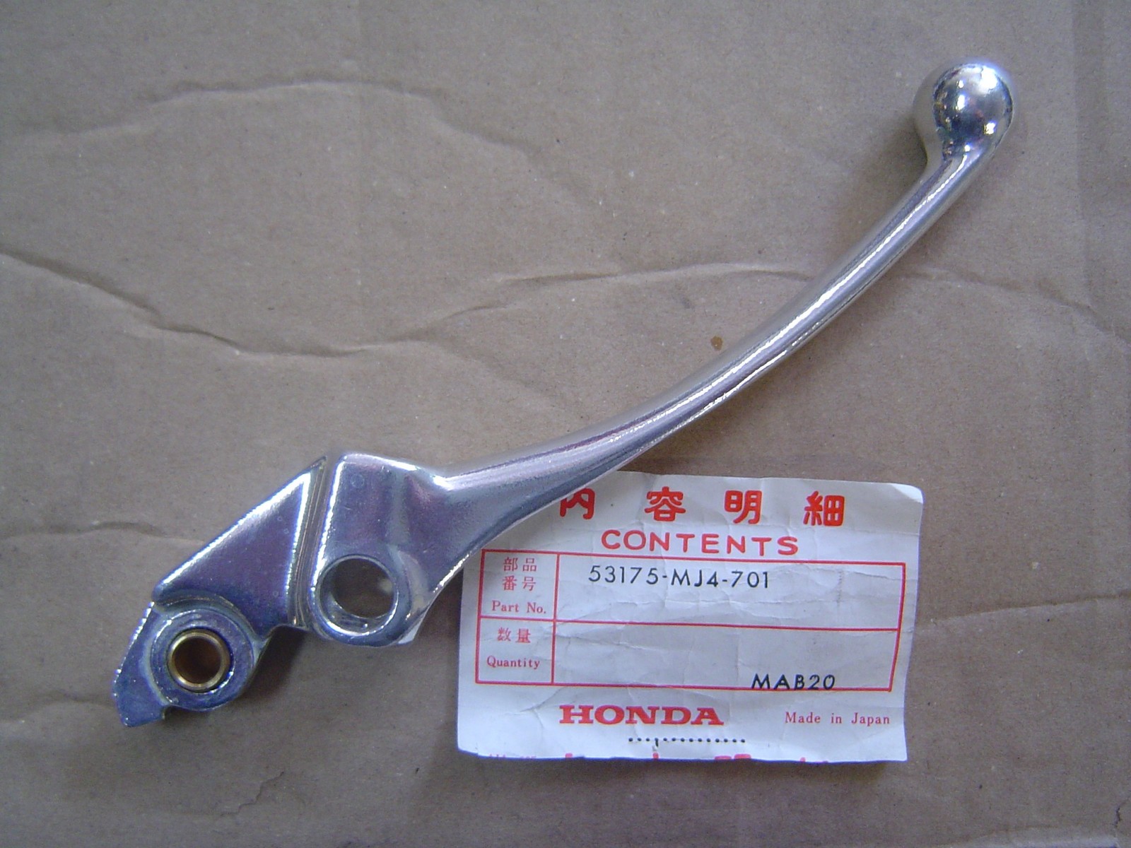 Levier DR VFR750 86 VF1000RF/RG HONDA 53175-MJ4-701 pour sorties et roadtrips moto vintage