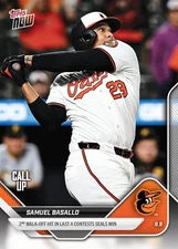 Samuel Basallo Call Up RC 2nd Walk-Off HR 2025 MLB Topps NOW Card 681 Presale