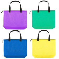 Reusable 4Pack Colorful Mesh Beach Tote Bags,Mesh Shopping Bag With Drawstrin...