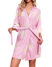 Ekouaer Robes for Women Waffle Knit Bathrobe Soft Lightweight Knee Length Lou...