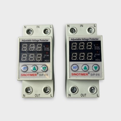 Sinotimer SVP-916, Over-Voltage Under-Voltage Protector 230V 40A (Lot of 2)