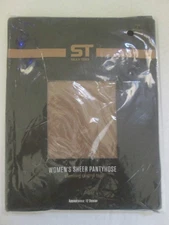 2 pr Silky Toes Ultra Sheer Control Top Pantyhose  12 Denier Honey Color Large L