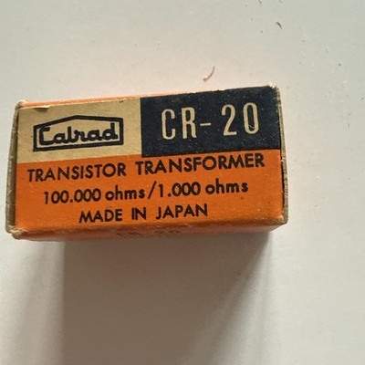 Calrad JAPAN CR-20 Miniature Transistor Transformer 100,000 Ohms/ 1,000 ohms T17