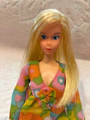 VTG 70s Busy Hands Barbie HEAD OOAK, blonde hair L@@K!