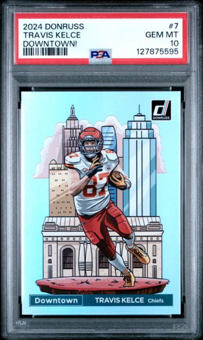 2024 Panini Donruss - Downtown! Travis Kelce #7 PSA 10 GEM
