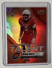 2024 Upper Deck World Of Sports Aydan White Red Insert Rookie NC State Wolfpack