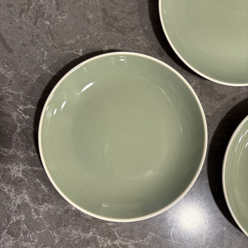 Harkerware Sage Green 6 1/4" Plates Lot of 3 Oven Proof and Dishwasher Proof - Picture 3 of 8