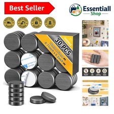 30Pcs Magnets for Crafts, Small Circle Magnet with Adhesive Backing, Ceramic ...