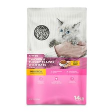 Chicken and Turkey Flavor with Oatmeal Kibble Dry Cat Food Kittens 14 lb Bag 1.37 per pound