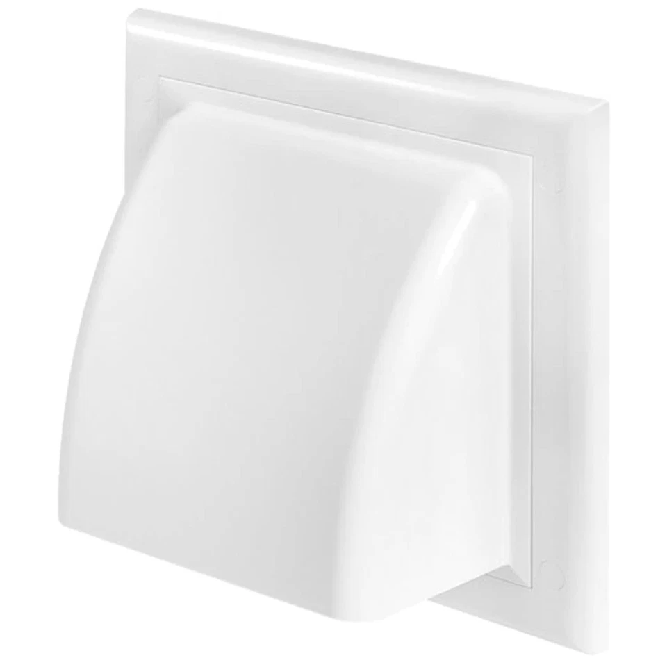 Cowled Gravity Flap Wall Outlet Non-Return Valve Cowl Air Vent Grille Duct Cover - Image 4 of 4