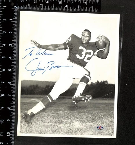 Jim Brown Signed 8x10 Photo Auto PSA Authenticated