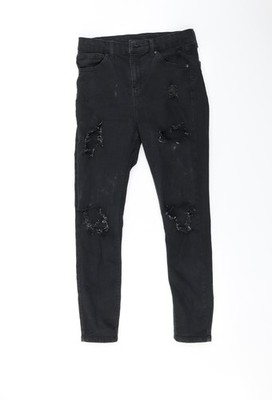 Topshop Damen schwarze Skinny Jeans Größe 30 in L30 in