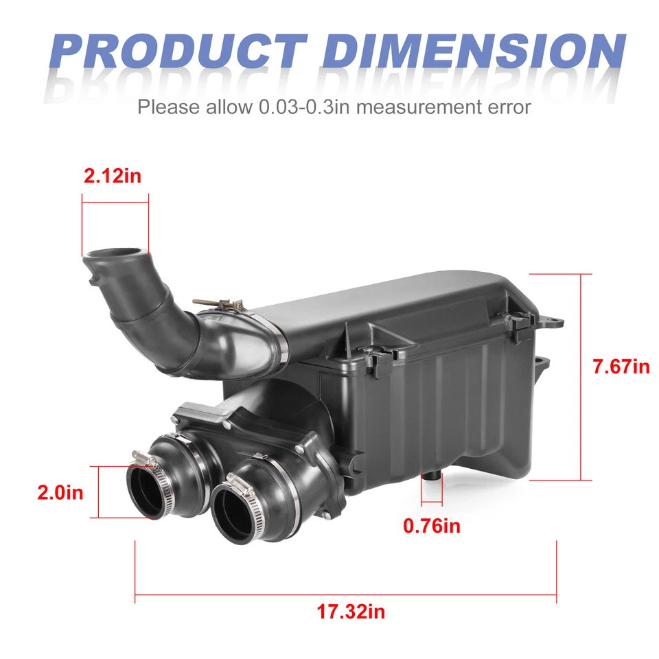 Kit de conducto de admisión de tapa de botas elemento de filtro de aire AirBox para Yamaha Banshee 350 87-06 Foto 4 de 4