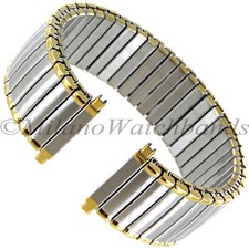 20-24mm Milano IP Gold Plate Stainless Steel Two Tone Mens Expansion Band 177670