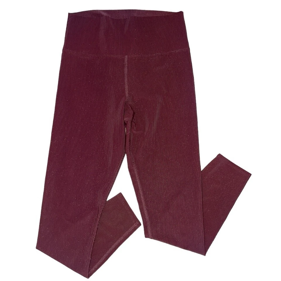 Beach Riot Ayla Legging Glitter Bitter Chocolate ribbed women’s size large - Image 4 of 4