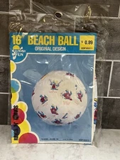 Vintage NOS Sun n Fun 16" beach ball sea lion