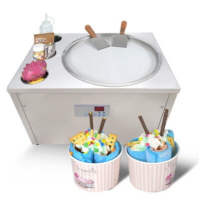 Kolice Commercial countertop rolled ice cream machine for food truck trailer