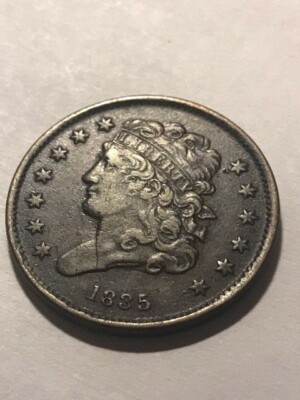 1835 Half Cent XF #10442