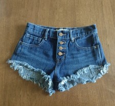 Bullhead Denim Co High Rise Shorts Size 24" Waist Button Fly