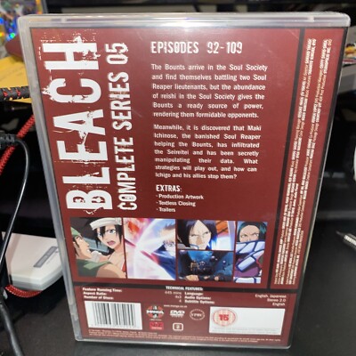 Bleach Complete Anime Series Season 5 Episodes 92-109 Japan Import