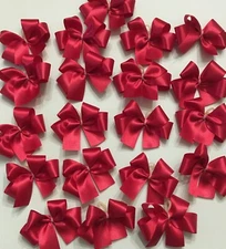 20 Medium size Double Looped RED dog bows Dog Grooming bows Handmade USA dog bow