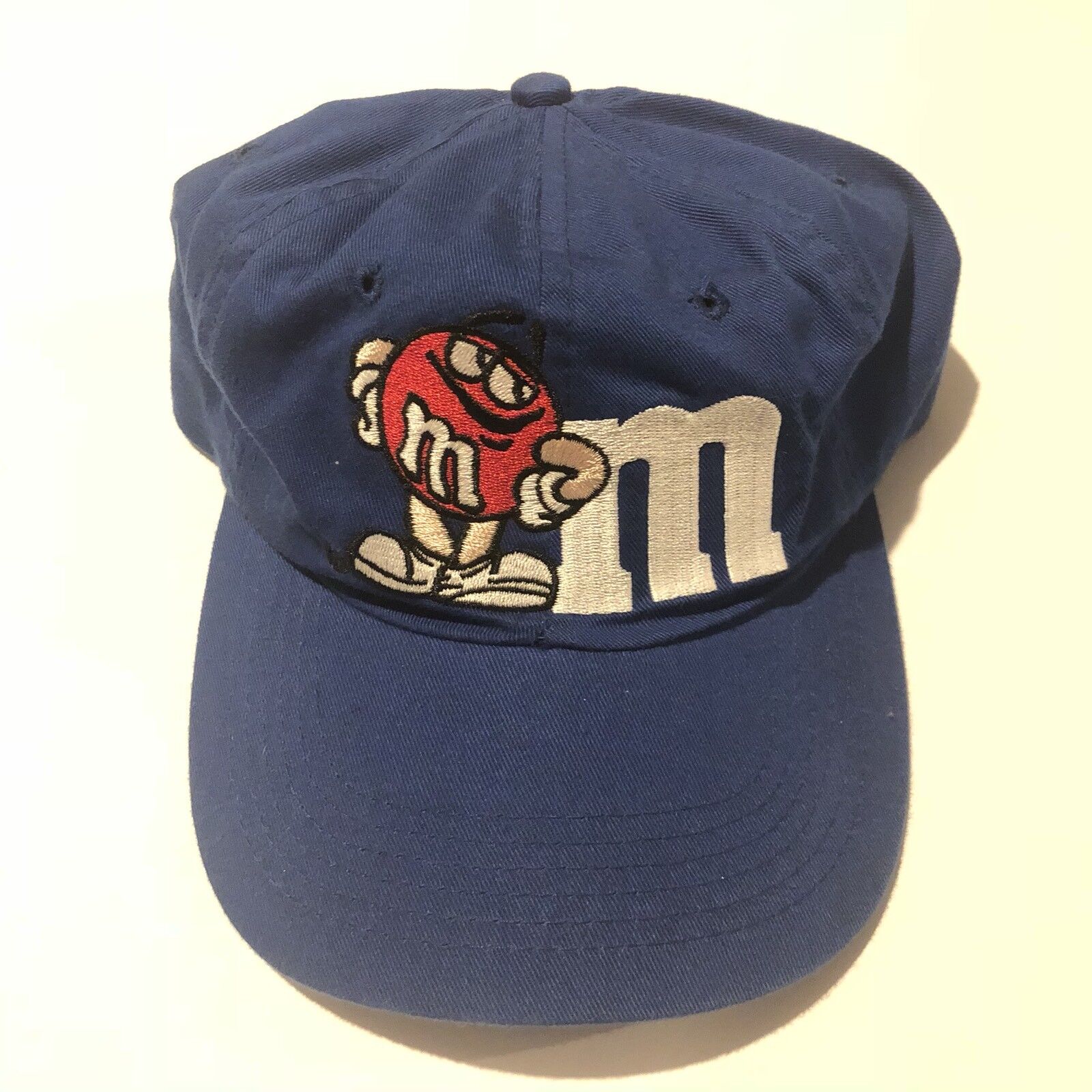 Vintage M&Ms Snapback Hat 80s 90s Cap Rare Blue O… - image 1