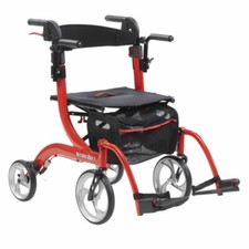Drive Nitro Duet Rollator and Transport Chair - Red