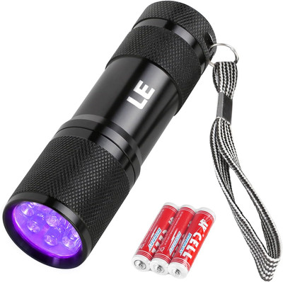 Lighting EVER Black Light Flashlight, Small UV Lights 395Nm, Portable Ultraviole