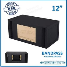 12" Dual Ported Bandpass Vented Sub Box Dual Subwoofer Enclosure Ground Shaker