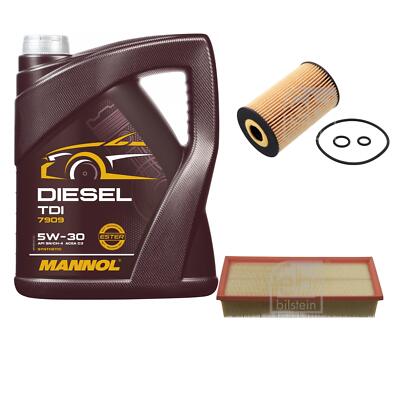 FEBI BILSTEIN Inspektionspaket 5L MANNOL Diesel TDI 5W-30 für VW Tiguan 5N_ 2.0