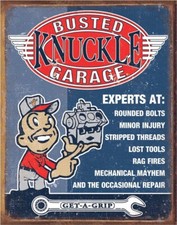 New Busted Knuckle Garage Decorative Metal Tin Sign Made in USA