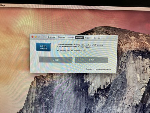 ~ Apple 20" A1224 iMac Mid 2007, C2D 2. 4G CPU, 4GB RAM, 250GB HDD, OS 10. 10.5 - Picture 5 of 10