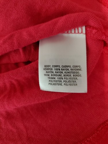 Deletta Anthropologie Medium Women Hot Pink Dress Long Sleeve Knee Length Rayon - Picture 6 of 10