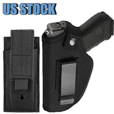 Tactical Concealed Carry IWB OWB Gun Holster with Pistol Single Magazine Pouch