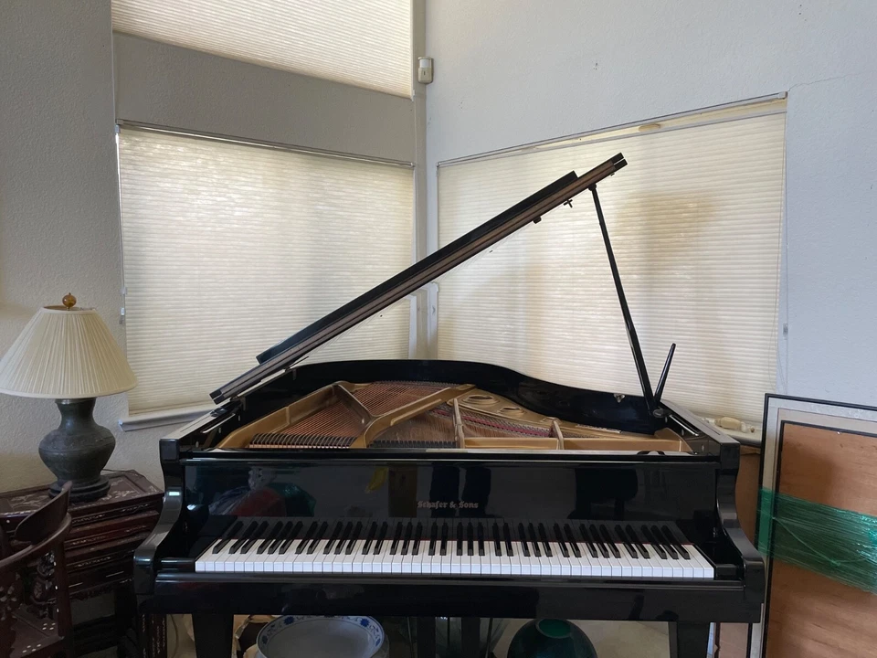 Schafer & Sons SS-58 Baby Grand Piano 5'3" Polished Ebony - Image 2 of 4