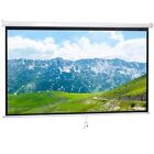 100" Diagonal 16:9 Projection Projector Screen Hd Manual Pull Down Home Theater