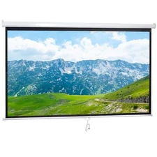 100" Diagonal 16:9 Projection Projector Screen HD Manual Pull Down Home Theater