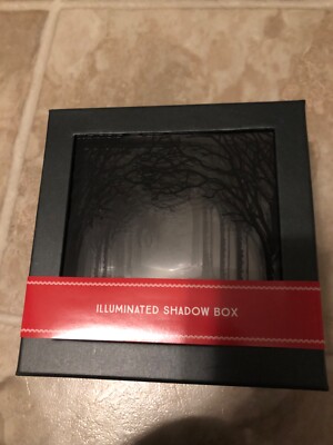 PAPYRUS spider in forest Halloween illuminated shadow box