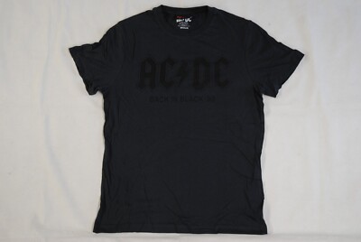 AC/DC LOGO BACK IN BLACK '80 LOGO T-SHIRT NEU OFFICIAL BAND GROUP HELLS BELLS