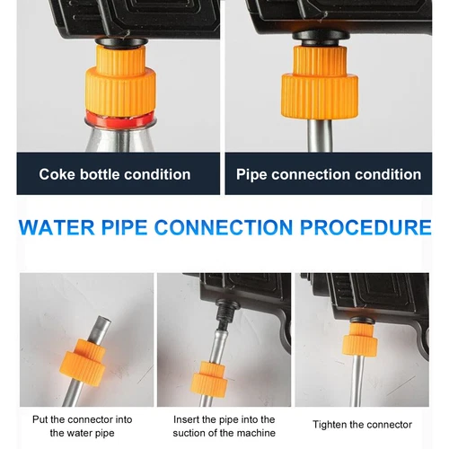 Portable Cordless Electric High Pressure Water Spray Car Gun Washer Cleaner Yard - Picture 7 of 14