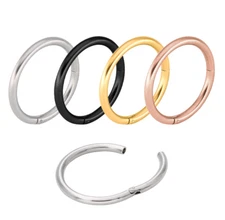 1Pc Seamless Hinged Segment Clicker Sleeper Ring Hoop Lip Ear Nose Septum Pierce