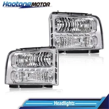 Headlights Fit For 2005-2007 Ford F250 F350 F450 F550 Super Duty HeadLamps LH RH