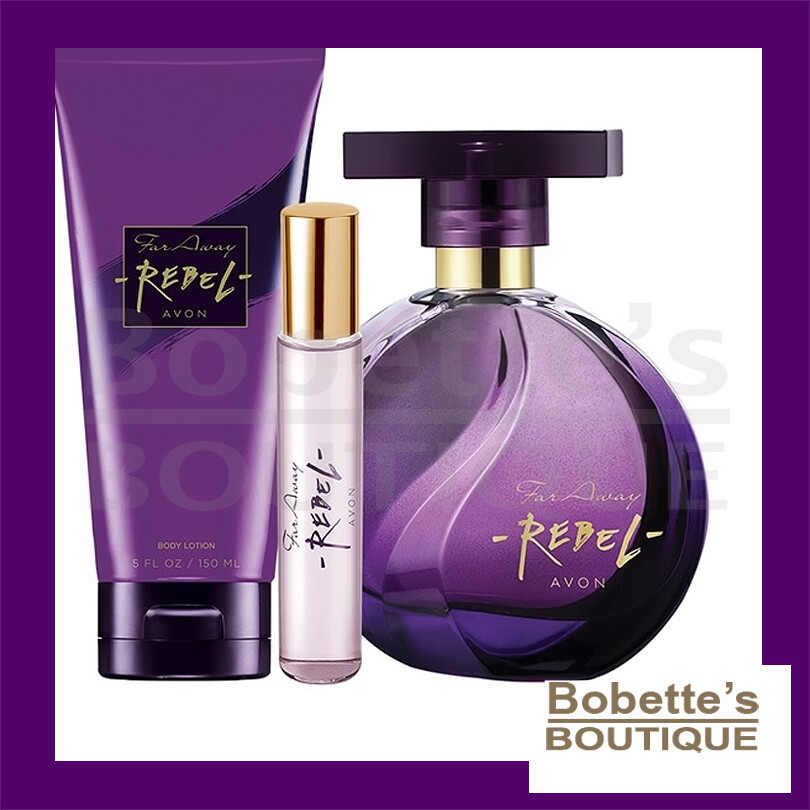 Coffret Avon Far Away Rebel - Eau De Parfum 50ml + Lait Pour Le Corps + Vaporisateur 10ml