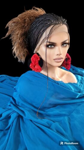 Braided wigs, Full lace Wig, 100% handmade, long braids gorgeous, ALINA, NWT - Picture 3 of 22