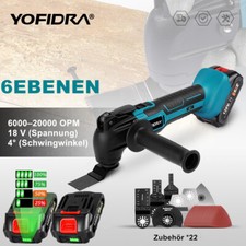 YOFIDRA&reg; Akku Multifunktionswerkzeug Oszillierende Schleifger&auml;t mit 2 Batterie